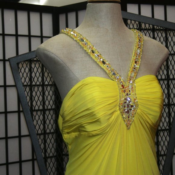 Backless Stretch Jersey Gown - Picture 2 of 7